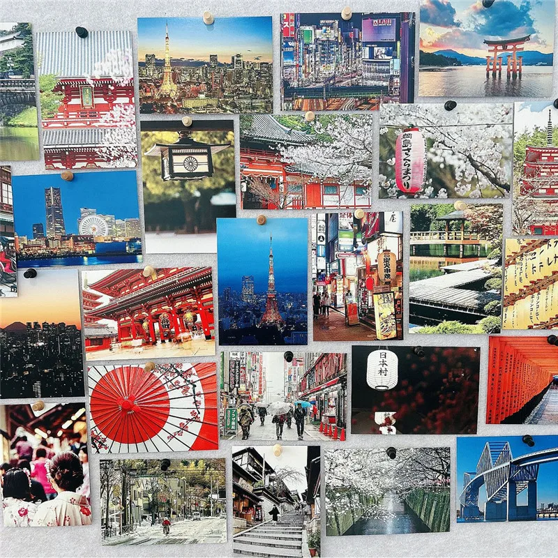 โปสการ์ดภาพทิวทัศน์สำหรับเดินทาง ขนาด 10x14 ซม. จำนวน 30 ชิ้น สำหรับตกแต่งผนัง งาน DIY ภาพพื้นหลัง สติ๊กเกอร์ ตกแต่งบ้าน สมุดบันทึก ภาพการ์ด
