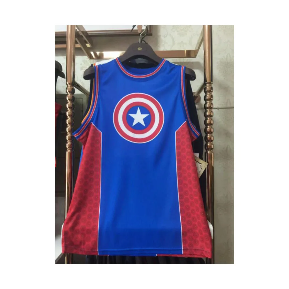 2026 رقم الطباعة ثلاثية الأبعاد الجديدة. 41 قميص كرة السلة الرياضي للرجال من Avengers Punisher Speed Dry، كرة الشارع Ajin Manwei MARVAL Skull #2