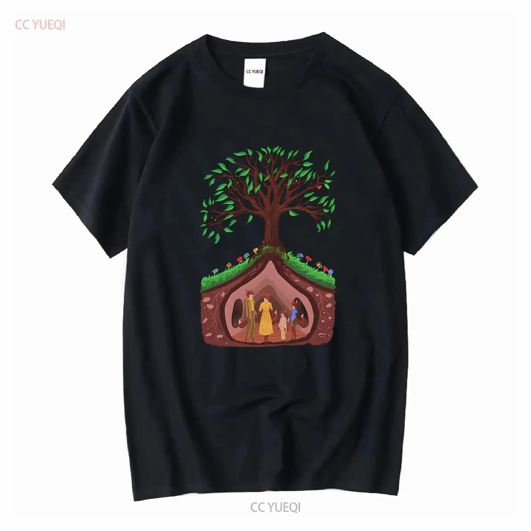 Fantastic Mr Fox Inspired T shirt Artwork Wes Anderson vintage Washed Casual streetwear Slightly Breathable Stretched Unisex