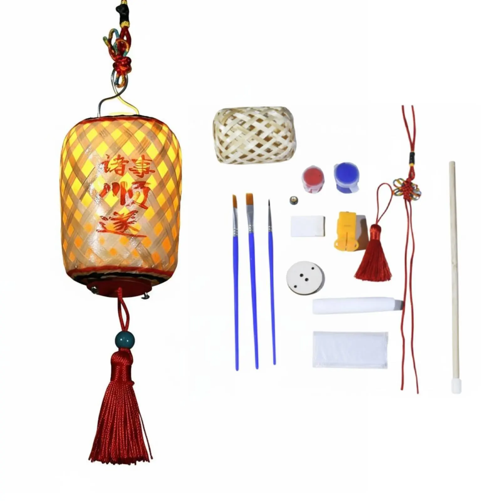 

Autumn Bamboo Woven Lantern, Handmade DIY Kit, Traditional Oil Paper Lantern, Holiday Decoration, New 2025 Design, Warm Event