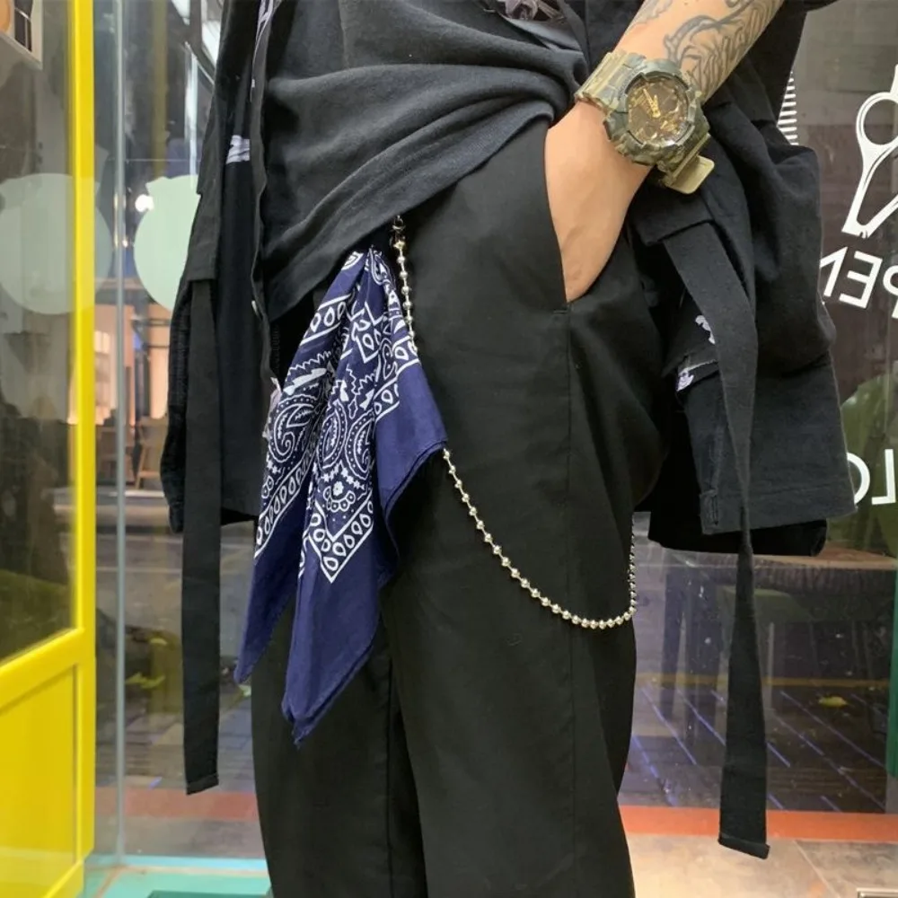 Ornament Hip Hop Square Schal Kette auf Jeans Unisex Metall Taille Kette Korean Street Square Schal Hosen Kette