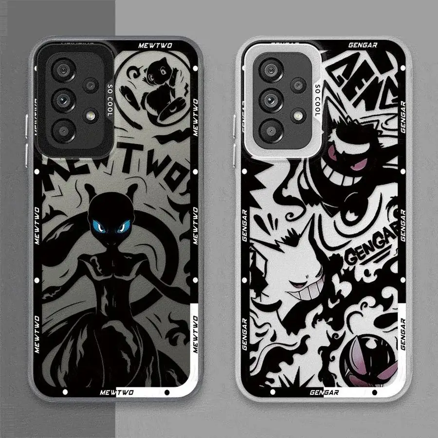 Pokemon Gengar Mewtwo Phone Case for Galaxy A15 A52 A72 A72 4G 5G A25 A52s A53 A54 A55 A73 A73 5G A51 4G bag