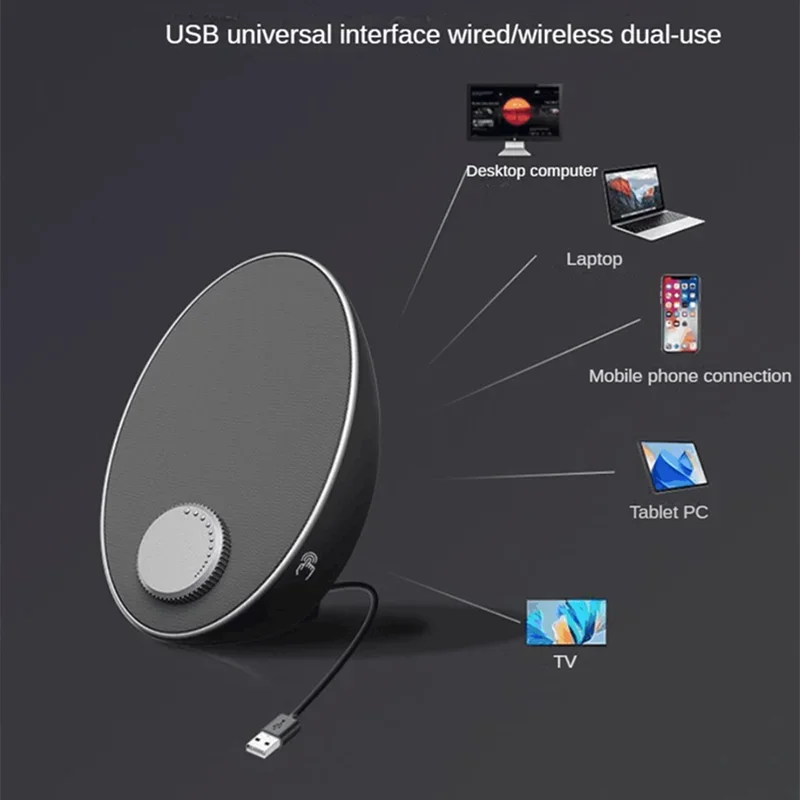 Мини офисный Настольный Bluetooth динамик с большой полостью сабвуфер USB проводной компьютерный динамик с сенсорной кнопкой используется для телефона ПК ноутбука