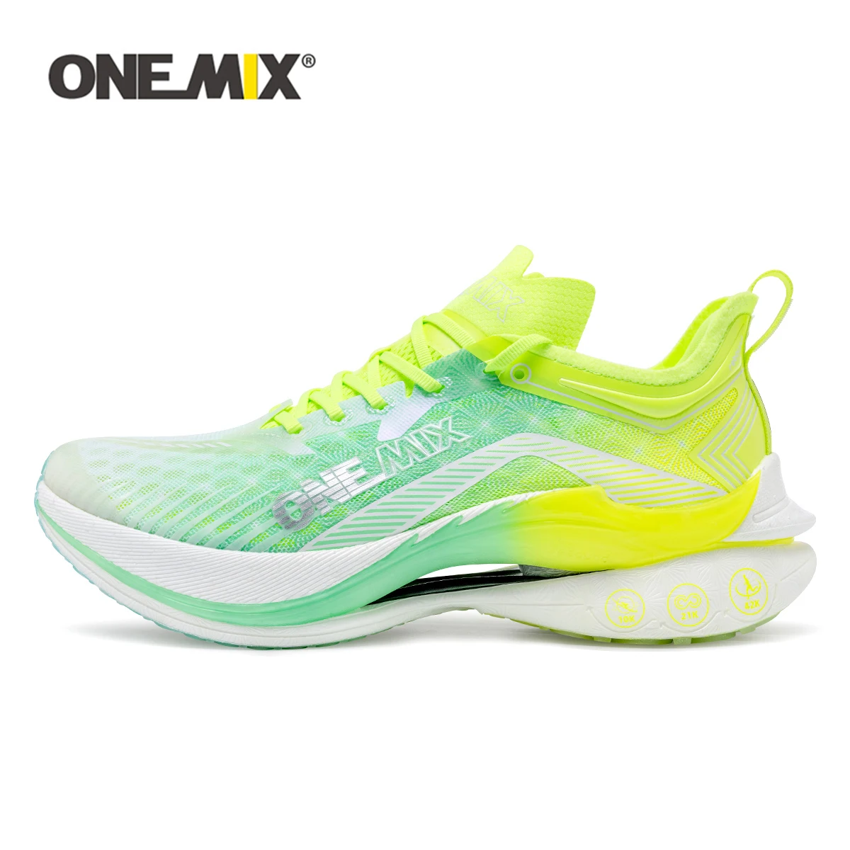 ONEMIX 2024 Carbon Plate Marathon Running Shoes for Men Professional Anti-slip Ultra-light Rebound Athletic Sport Shoes Sneakers