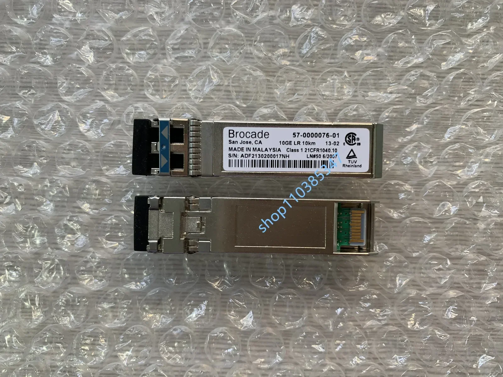 1PCS Brocade 10G SFP 57-0000076-01 10GE 10km 1310nm SFP 10G-SFP-LR 10GB Single mode optical transceiver brocade 10g fiber switch