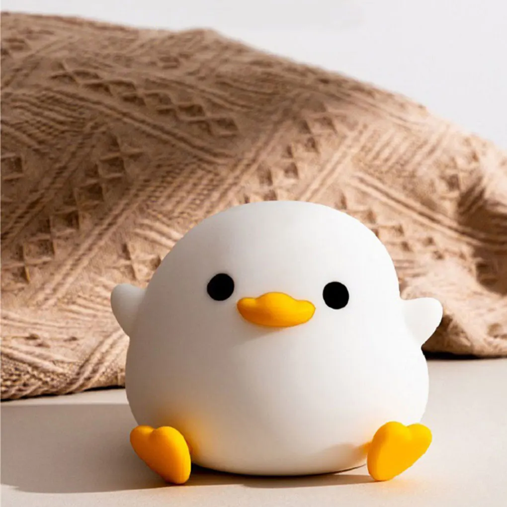 Duck Silicone LED Light for Kid, Cabeceira USB, Touch Sensor, Aniversário, Kid