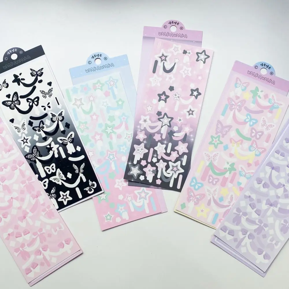 ملصقات زخرفية لسلسلة النجوم ، قصاصات بطاقات آيدول ، مواد ذاتية الصنع ، أدوات مكتبية ، 6 *