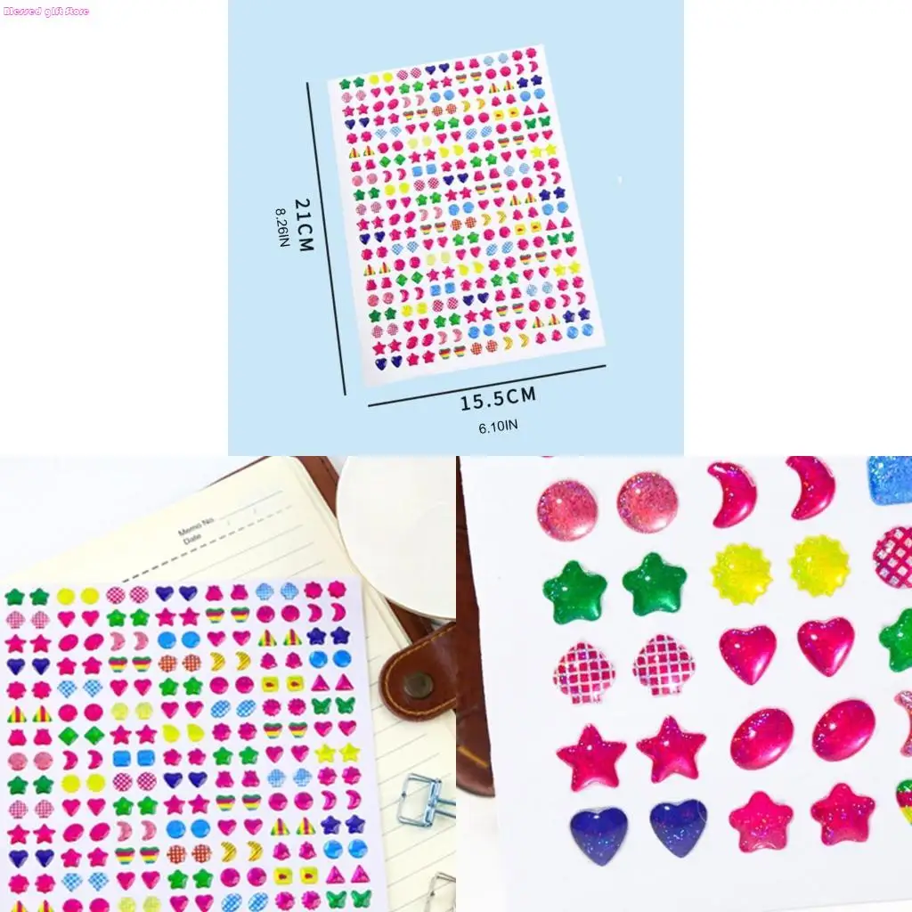 D0JC 1Sheet Sticker Cartoon Customized Diary Earring Sticker DIY Window Clings