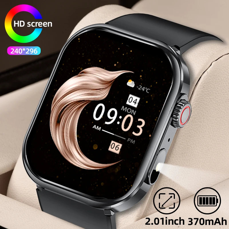 

LIGE для Android IOS Смарт-часы Мужские Bluetooth-вызовы Спортивные фитнес-часы Женские светодиодные фонарики Водонепроницаемые умные часы Женские новые