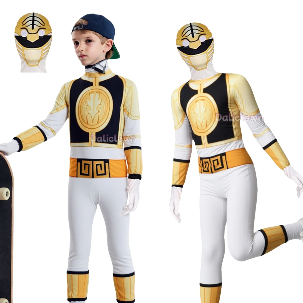 Niños Power Morpher superhéroe samurái Sentai Shinkenger Alpha Ranger Cosplay fantasía disfraz de Halloween mono traje con máscara