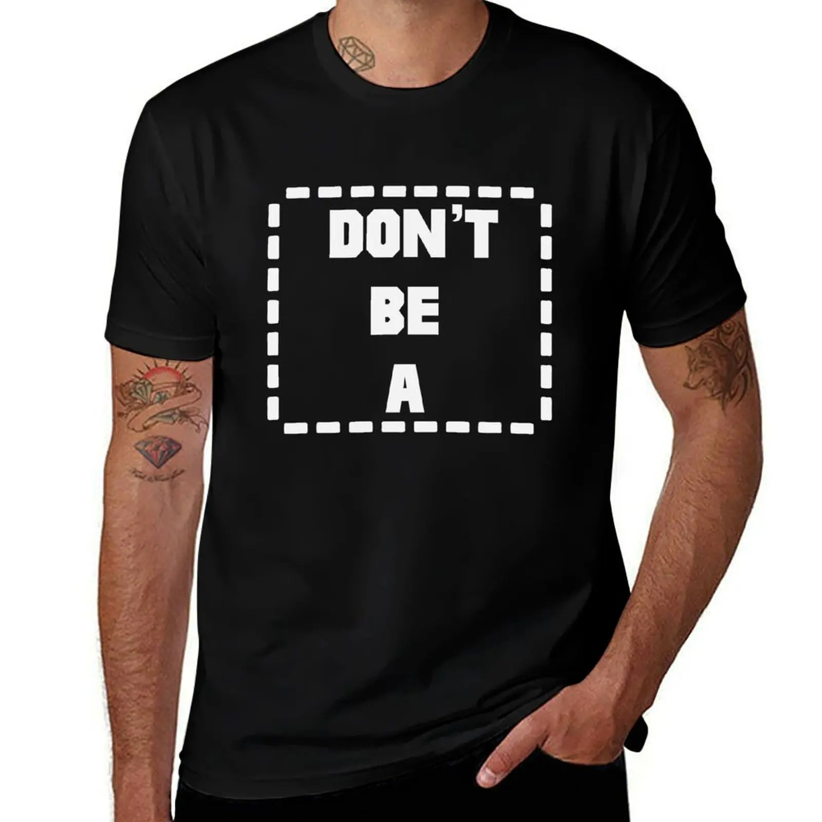 Don't Be a (Rectangle) Pulp Fiction Rectangle T-Shirt Gym Wear Breathable Short Sleeve Tee