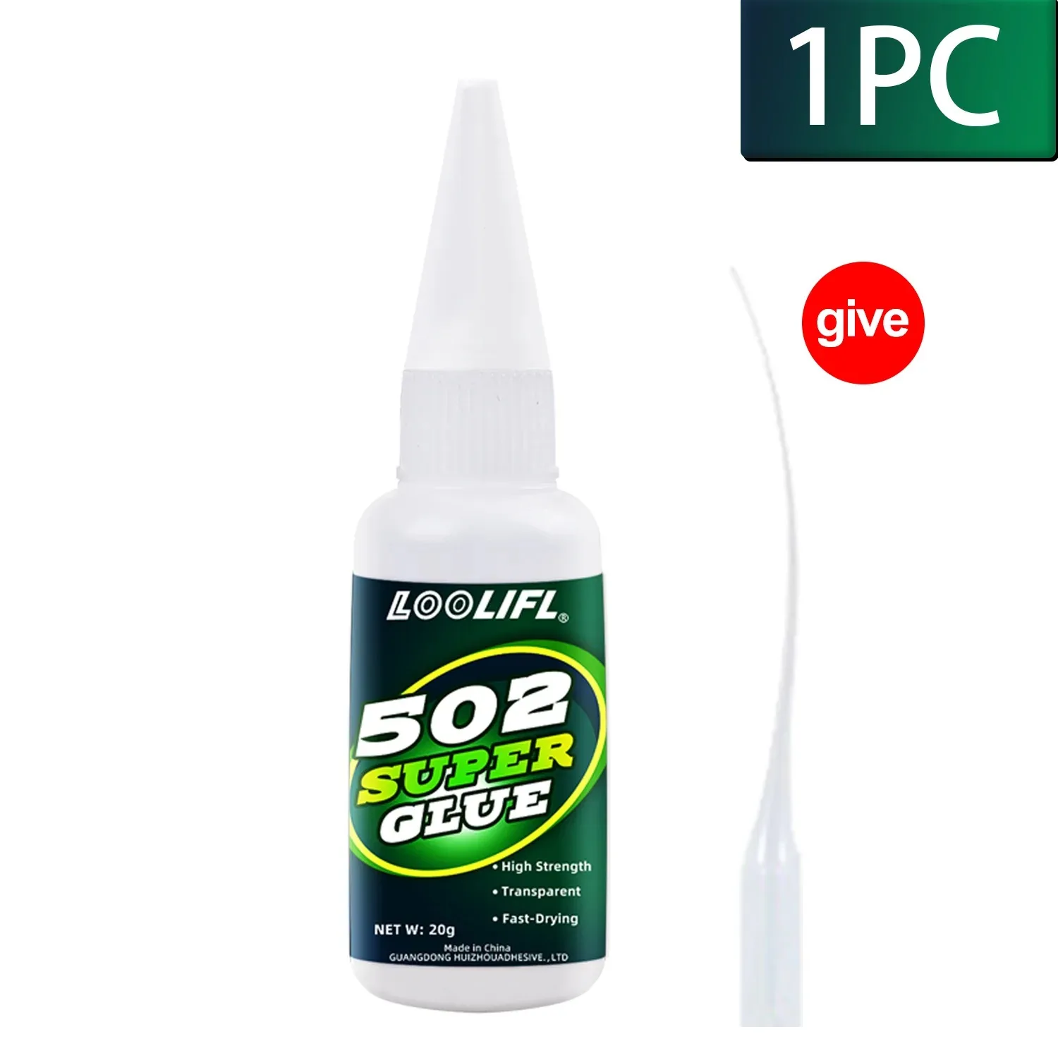 20ml Starker Klebstoff, Schweißkleber, 502 Kleber, Transparent, Schnelltrocknend, Stark, Geeignet für Verschiedene Materialoberflächen: Kunststoff, Glas, Acryl, Metall