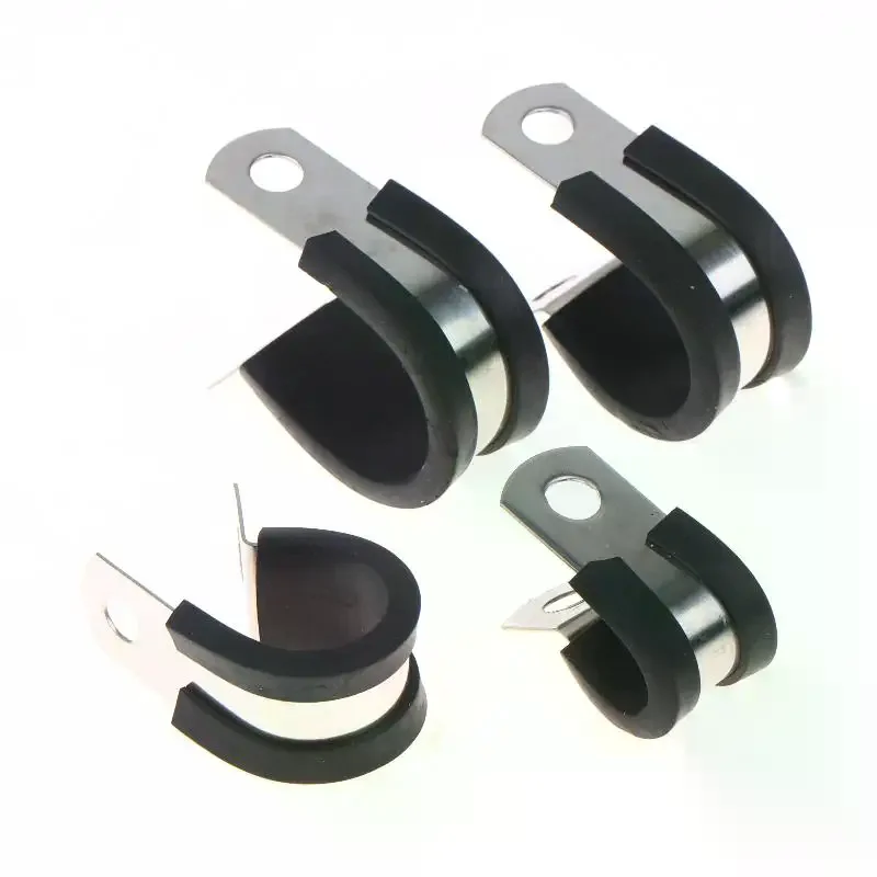 Stainless Steel Wire Hose Mounting Clip 10Pcs 6-20mm Insulated Cable Clamp for Marine Vessel Plumbing Pipe Securing