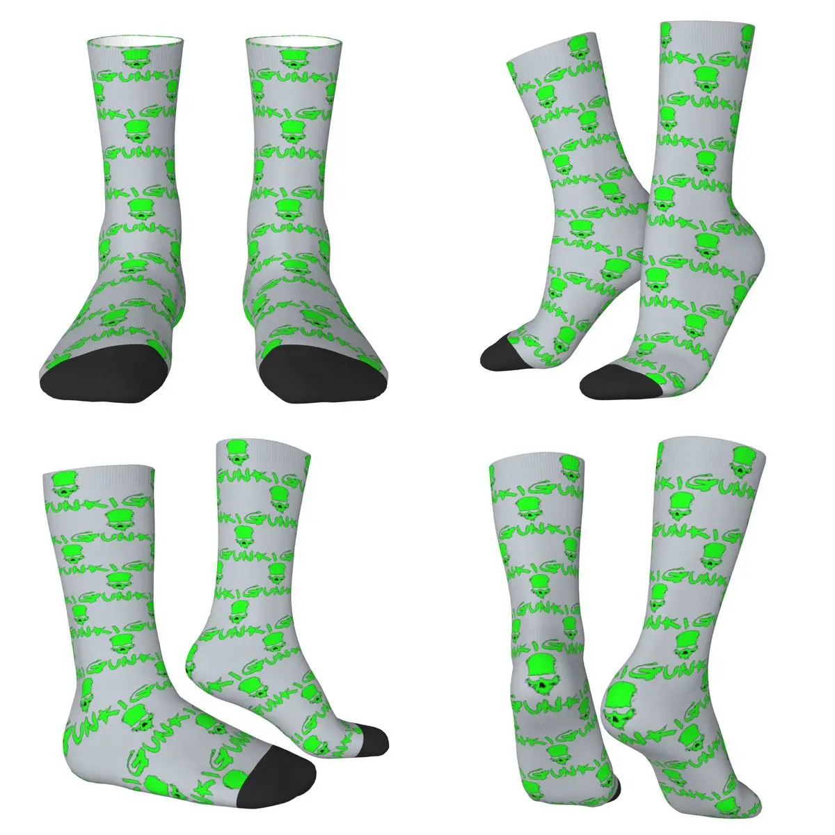 جوارب Gunki بشعار الصيد على شكل جمجمة لصيد الأسماك جوارب Harajuku الممتصة للعرق جوارب طويلة لجميع المواسم هدية عيد ميلاد للجنسين #1
