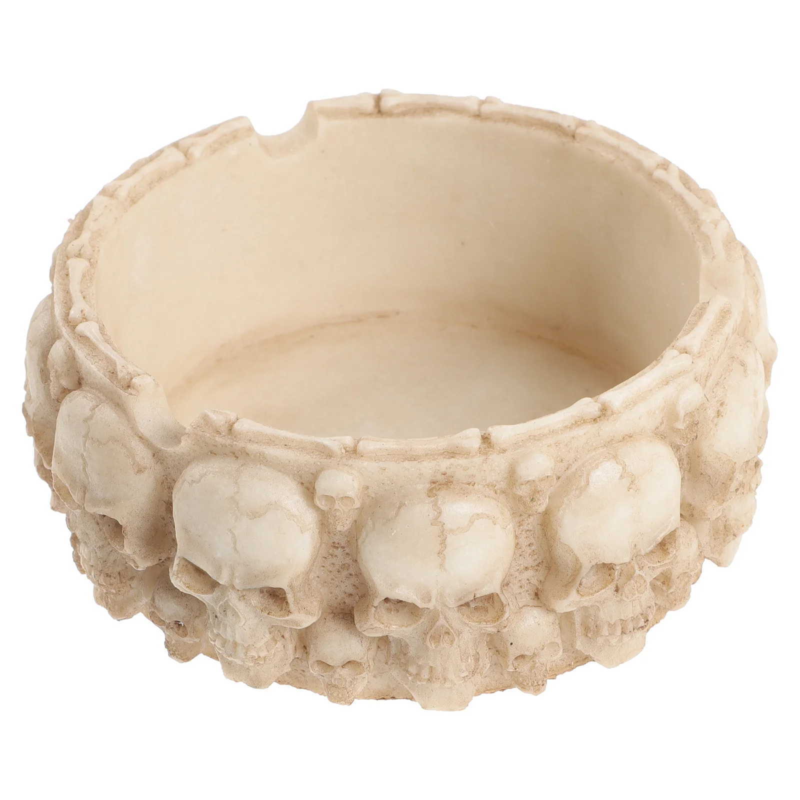 

Decoration Halloween Skull Bowl Treat Container Room Decorations Home Living Beige