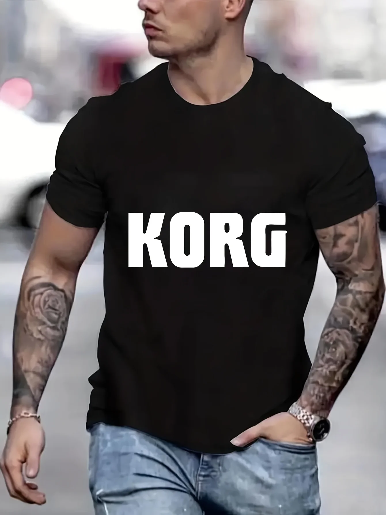 

KORG НОВАЯ элитная мужская одежда, подарок бойфренду, новые топы и футболки, мужская одежда, футболки с аниме B5024357