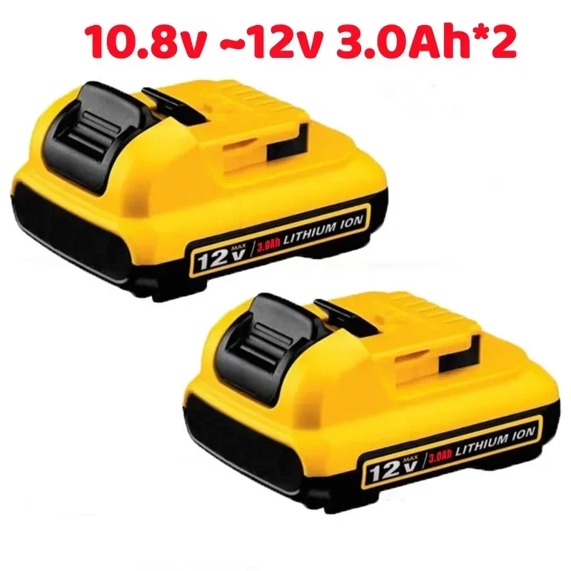 2 PACK 3000mAh 10.8V 12V MAX Lithium Ion Battery Replacement for DeWalt DCB120 DCB123 DCB122 DCB127 DCB124 DCB121