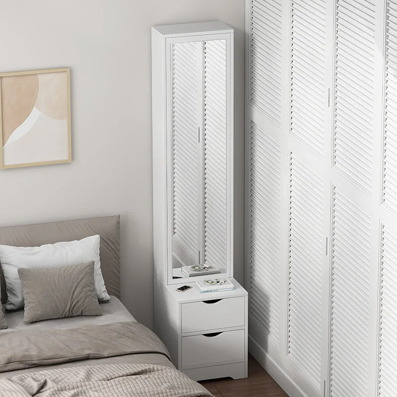 

Bedside table simple modern solid wood leg locker small simple