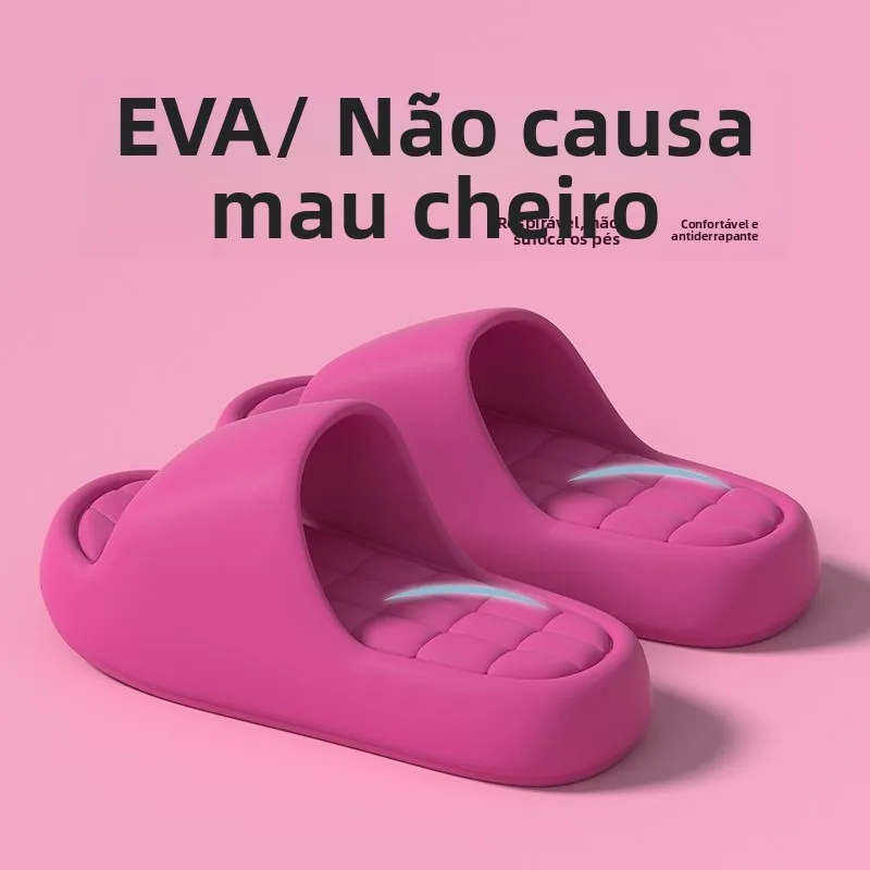 Chinelos de Sola Grossa para Uso Interno e Externo, Antiderrapantes, Resistentes a Odor, Confortáveis e Casuais para Mulheres