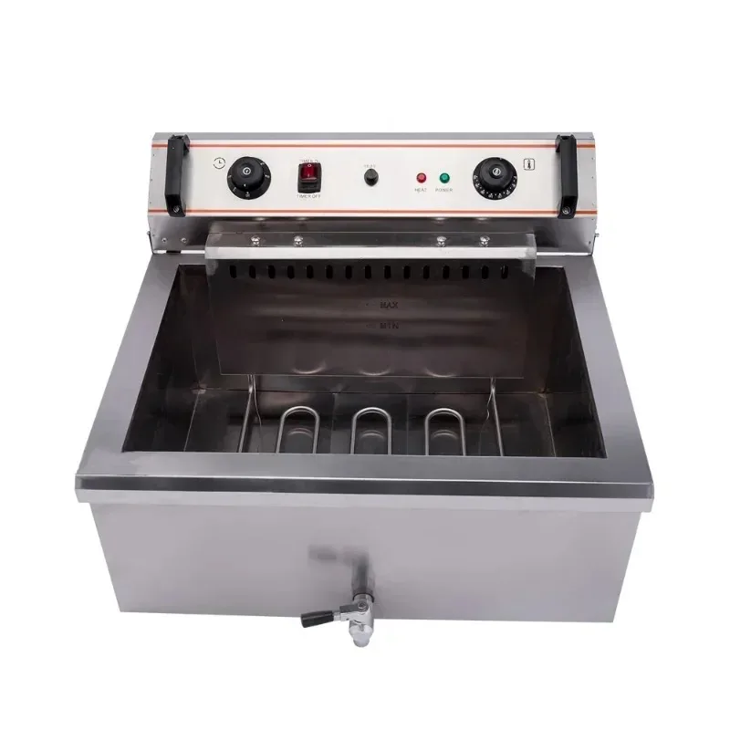 for 30L Time-changing commercial Luxury Desktop Single Tank Electric Fryer chicken meat donut fryer Restaurant Home Equipment