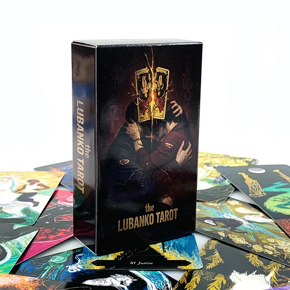 Jeu de cartes de divination Lubanko Tarot en anglais, thème vintage réaliste et sombre, jeu de société de méditation spirituelle et de prédiction du futur