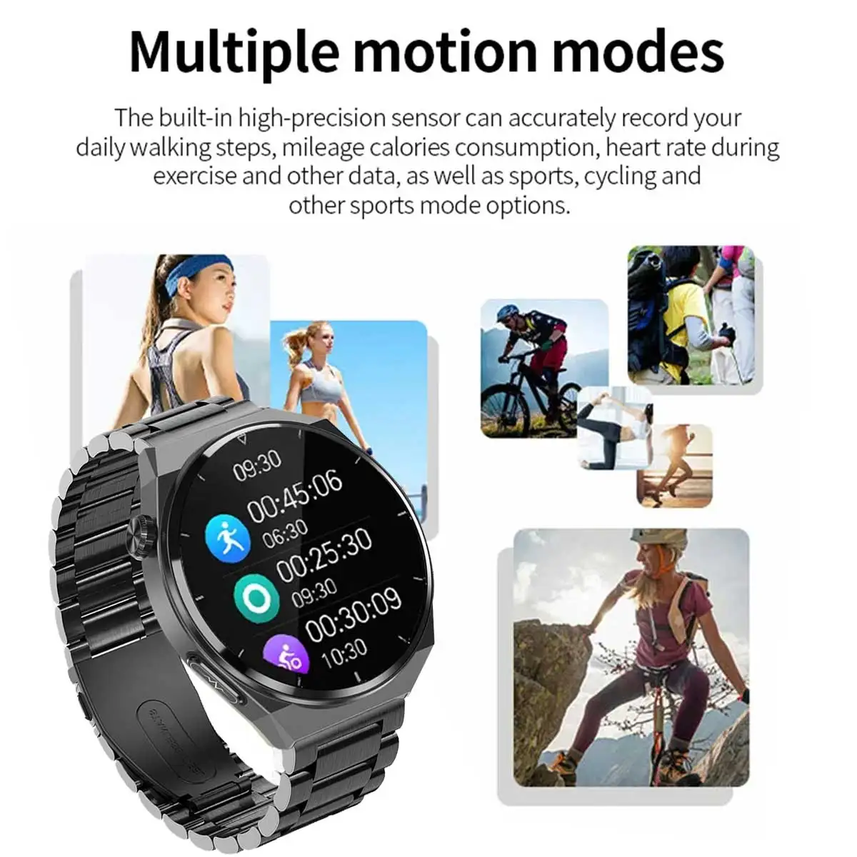 New ECG+PPG Smart Watch Men Sangao Laser Health Heart Rate Blood Pressure Fitness Sports Watches IP68 Waterproof Smartwatch