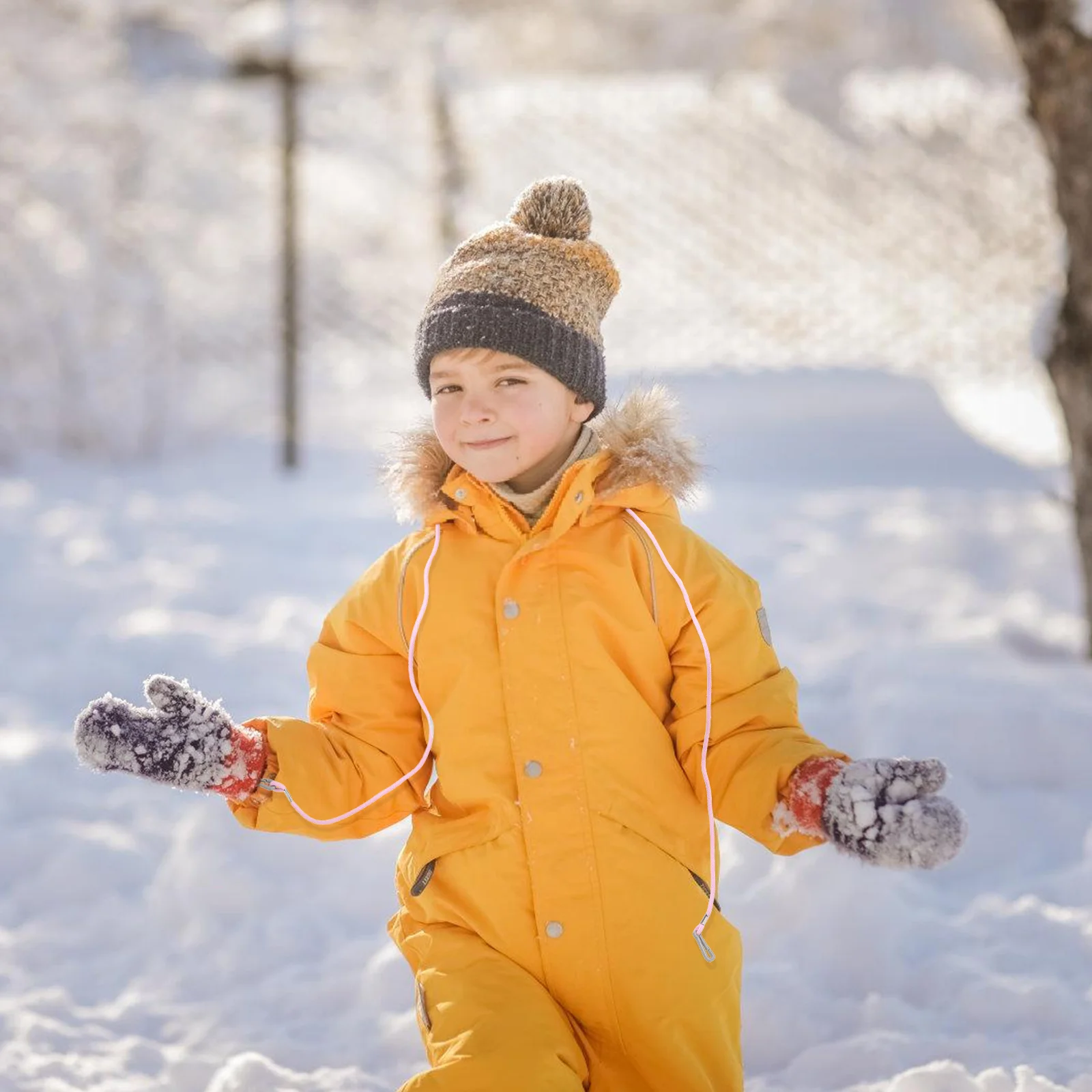 Soporte para guantes para niños, cuerda antipérdida, cordón para guantes de invierno, colgador para el cuello, duradero, resistente al desgaste, ligero y portátil