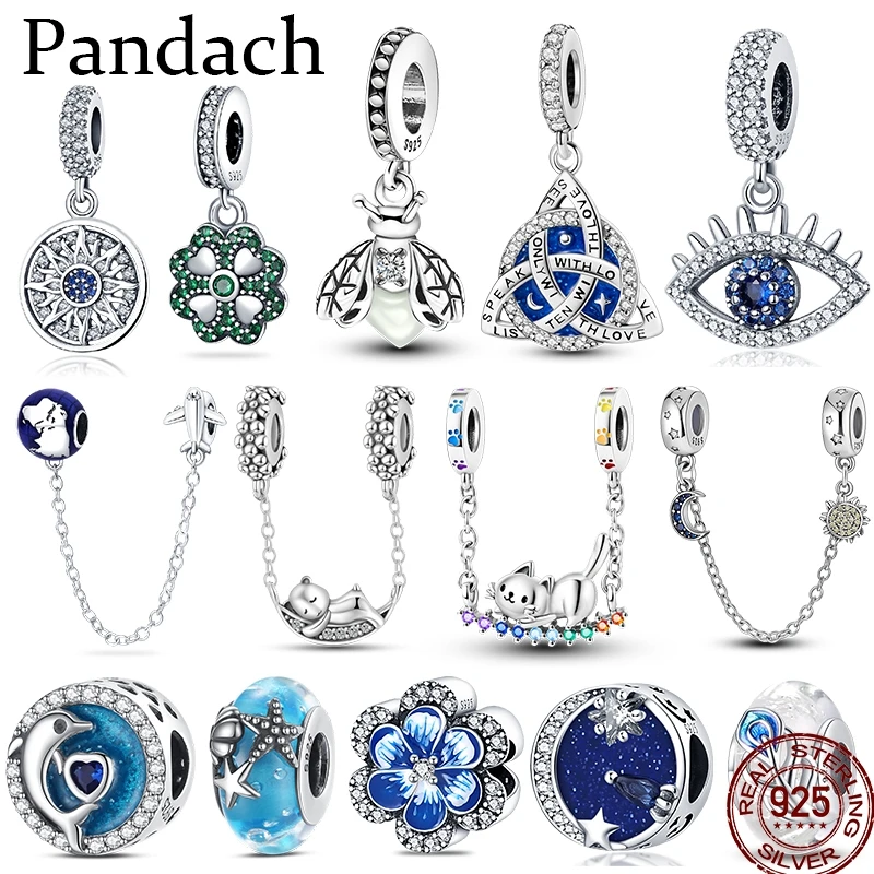 925 Sterling Silver Butterfly Starry Sky Various Elements Style Charm Pendant Beads Suitable Fit Pan Original Bracelet DIY