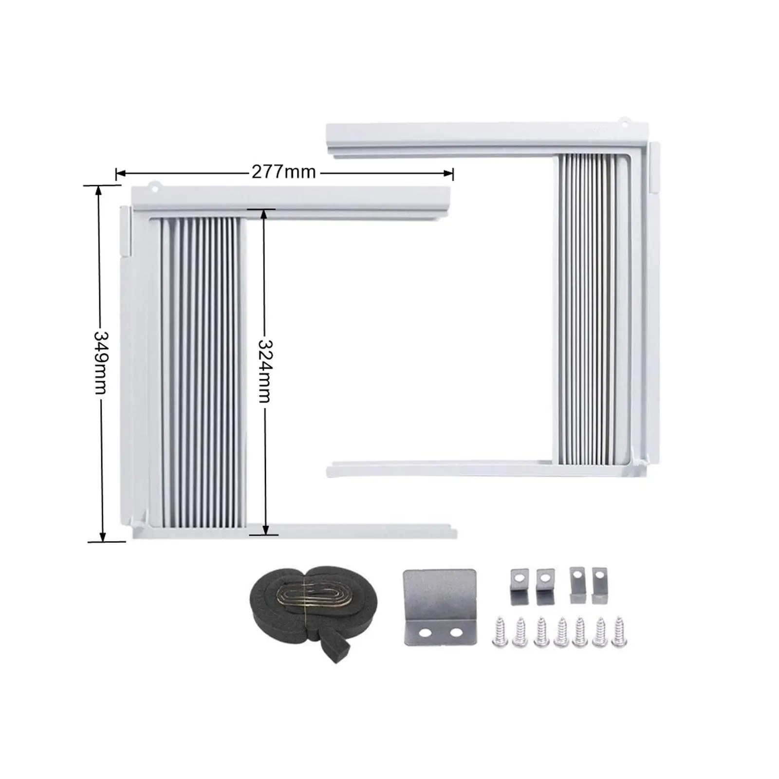 PVC Insulation Panels Window AC Side Frame Replacement Low Noise Air Conditioning Window Seal for Home Room Air Conditioners