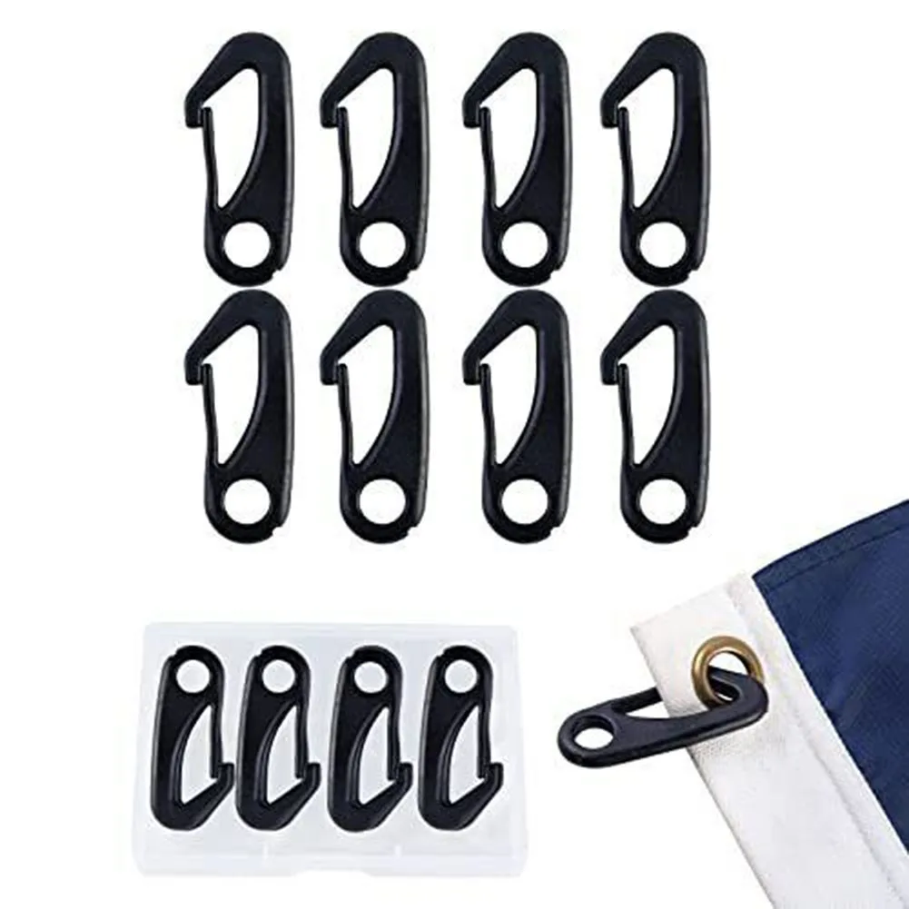 Accessories Hook Clips Decorate Parts 60*26mm Black Flag Pole Flagpole Heavy Duty Snap Garden & Outdoor Living