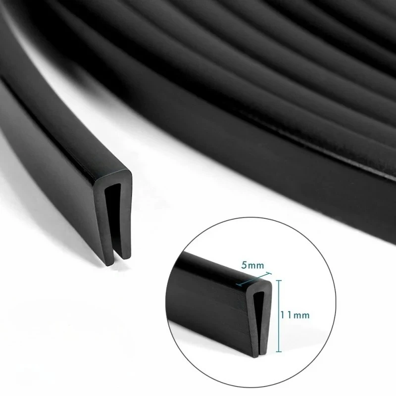 1 unidad de tira protectora de goma para bordes de puerta de coche