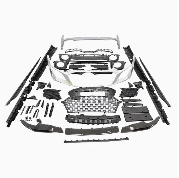 

YICKU High Quality Body Kit For R8 2016-2018 Old to New Upgrade Body Kit Front Bumper Side Skirt Rear Bumper Spoiler PP
