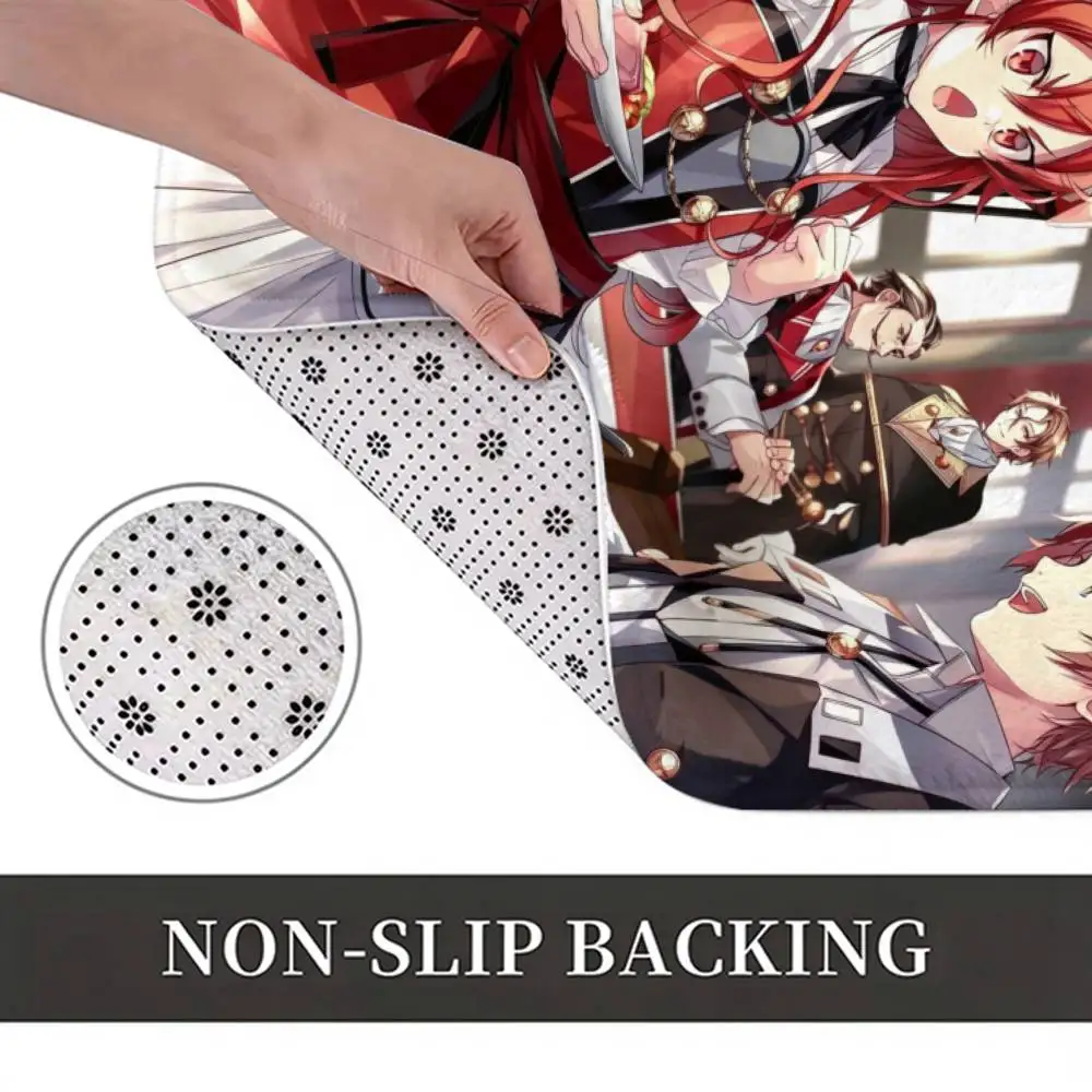 Rudy Anime  ROXY Mushoku T-Tensei-3 Short Plush Non-Slip Floor Mat, Easy to Clean, for Bathroom Door & Bedroom Door
