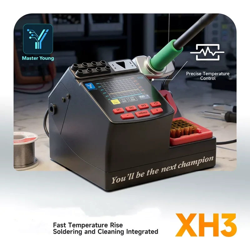 YCS M.Y XH3 Digital Soldering Station 3 Speed Temperature Control for Phone Motherboard Repair Solder Cleaning Integrated Tool