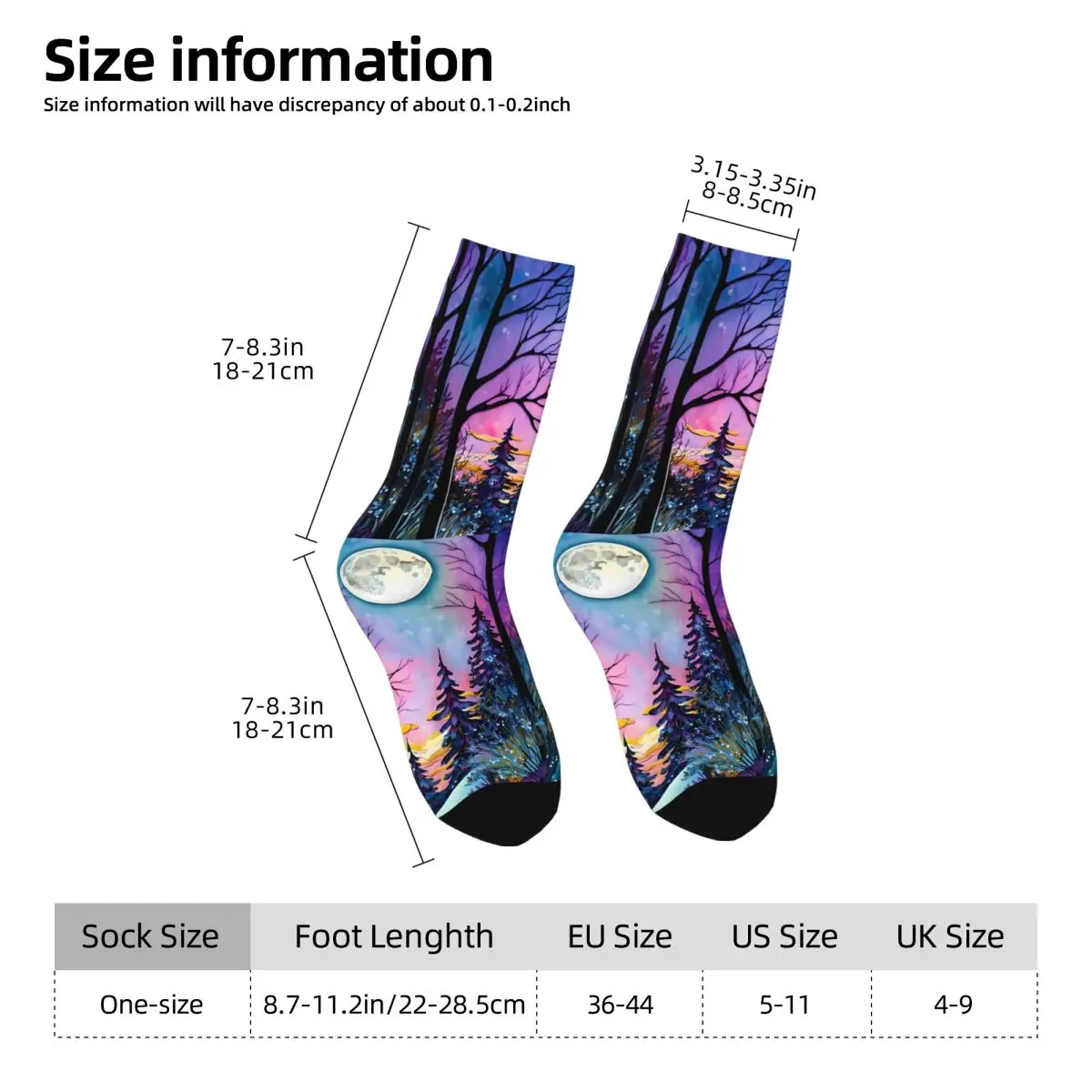 Colorful Psychedelic Winter Sock Printed Man Polyester