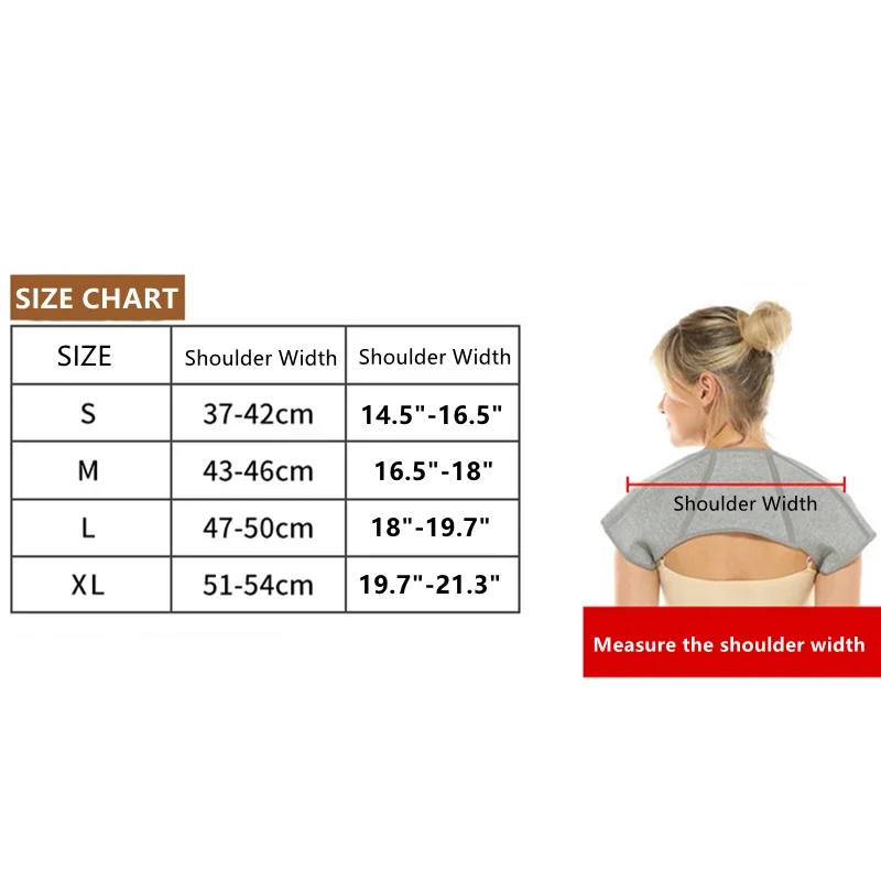 Self Heating Wormwood Therapy Shoulder Support Brace Belt Compression Dislocation Arthritis Pain Relief Shoulder Wrap Protector