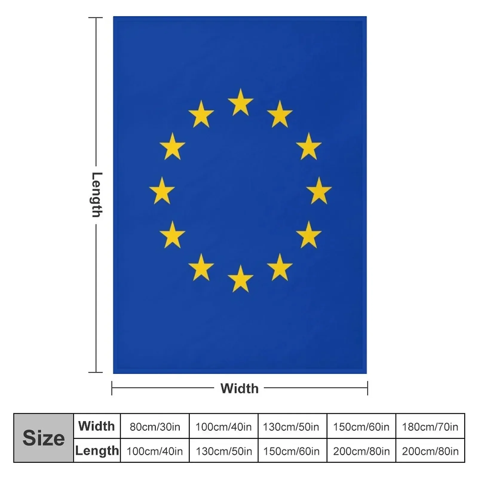 EU Europe European Union European flag EU stars Throw Blanket couch cozy soft plush fuzzy picnic outdoor blanket