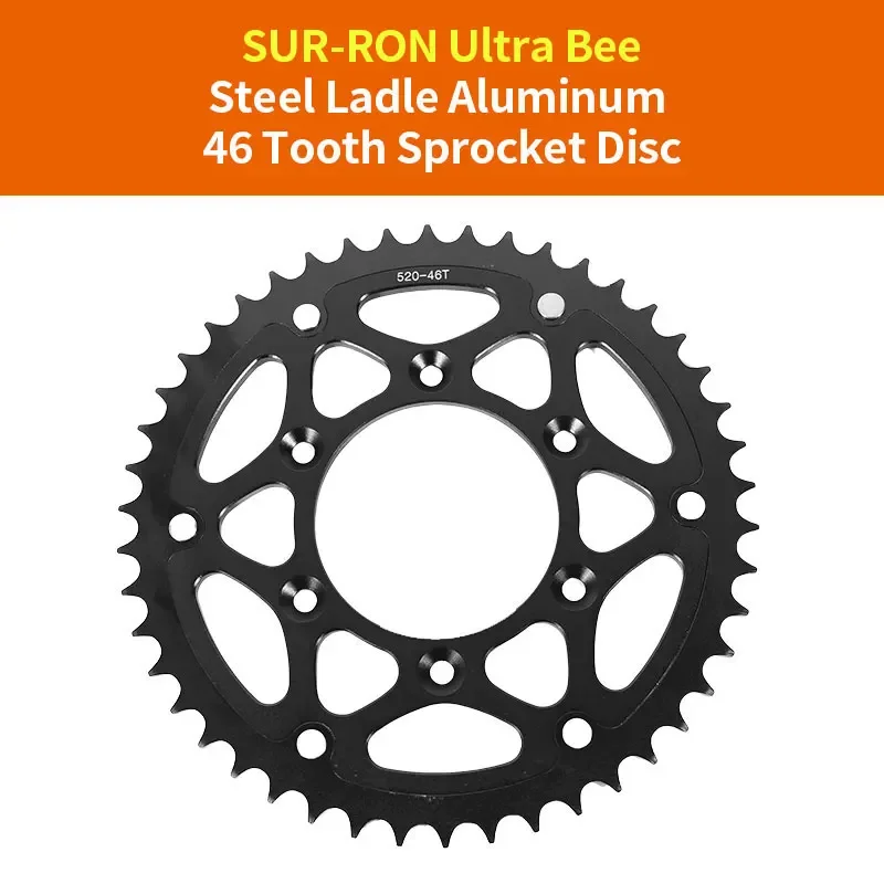 For SUR-RON Ultra Bee Steel-clad Aluminum  46 Tooth Sprocket Disc  Plate E-bike Off-road Dirtbike Motorcycle Accessories SURRON