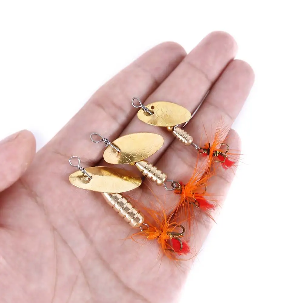 1box spinner bait blade spinning tail bait With Storage Box Willow Blade fishing spinning  for pike bass 2g 4g 7g for Freshwater