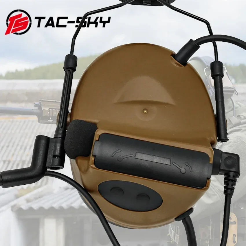 Imagem -04 - Tac-sky Compatível com Team Wendy Rail 2.0 Capacete Mount Versão Comtac ii Captador com Cancelamento de Ruído Fone de Ouvido Tático para Tiro ts