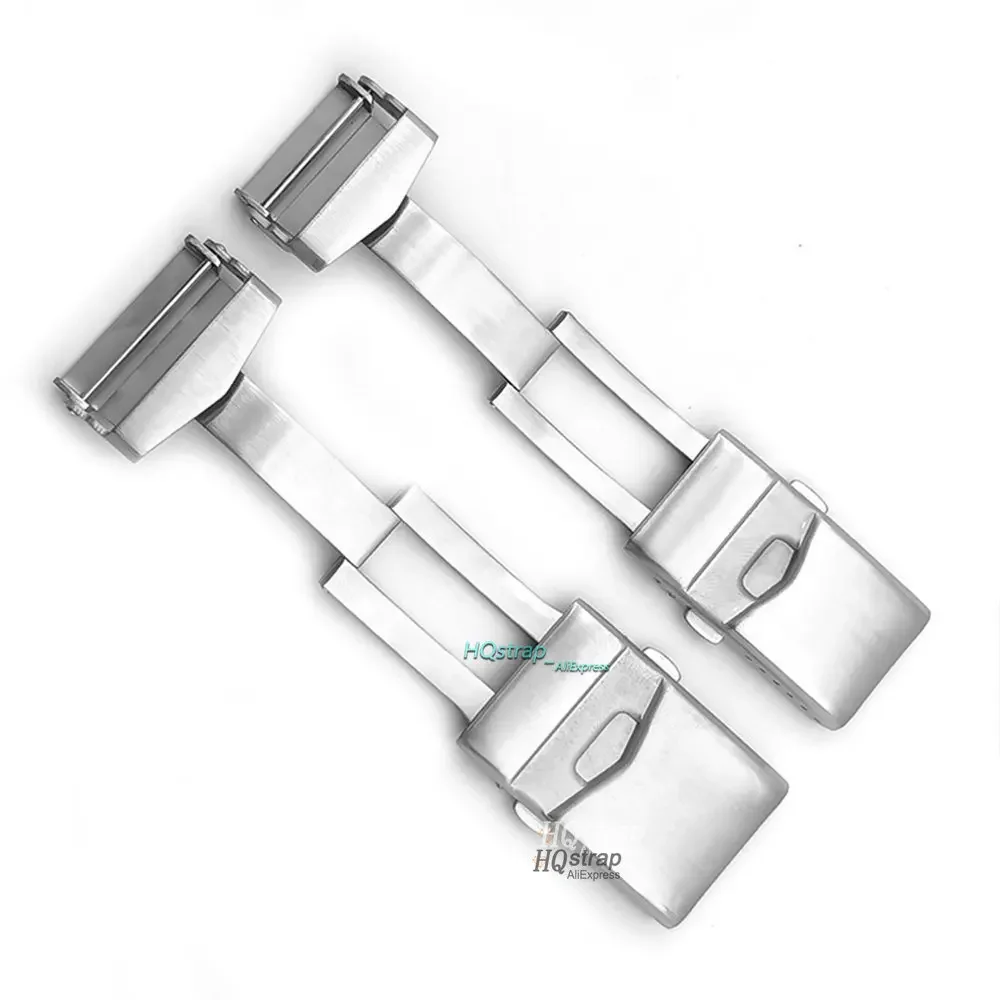 Solid Stainless Steel Watch Buckle 18mmm 20mm 22mm 24mm Metal Button for Seiko Watch Strap Button Adjustable Clasp Accessories