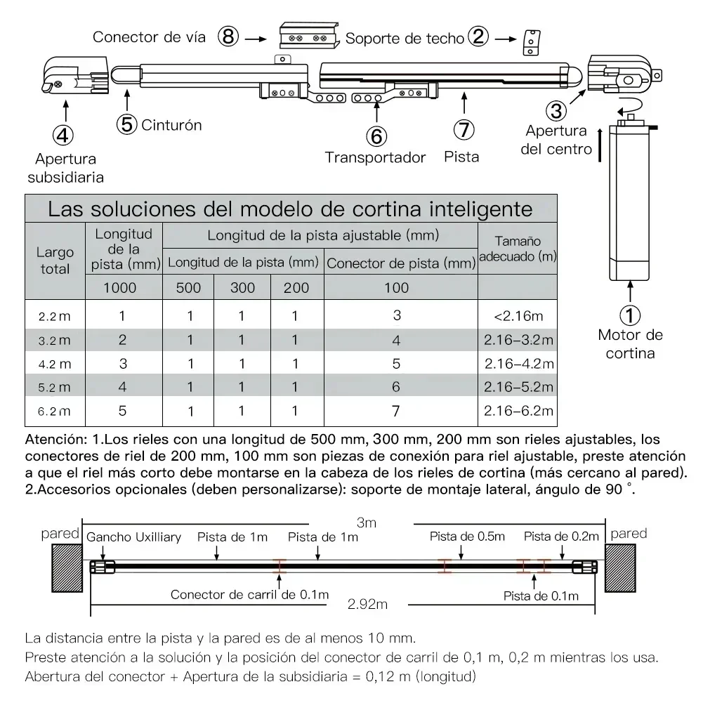 Imagem -06 - Moes-motor Cortina Elétrica com rf Remote Inteligente Personalizado Motorizado Emenda Cortina Track Wi-fi Zigbee Alexa Google Voice Tuya