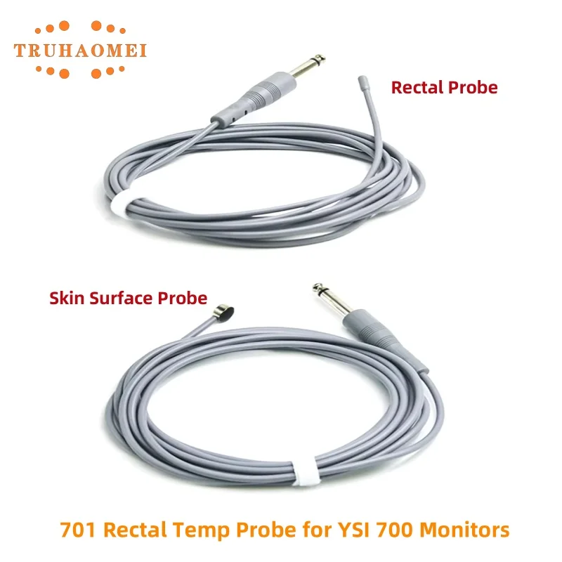 

Adult Medical Temp Probe Temperature Sensor 6.3 Mono Plug For YSI 700 Series Monitor 709B Skin Surface or 701 Rectal Esophageal