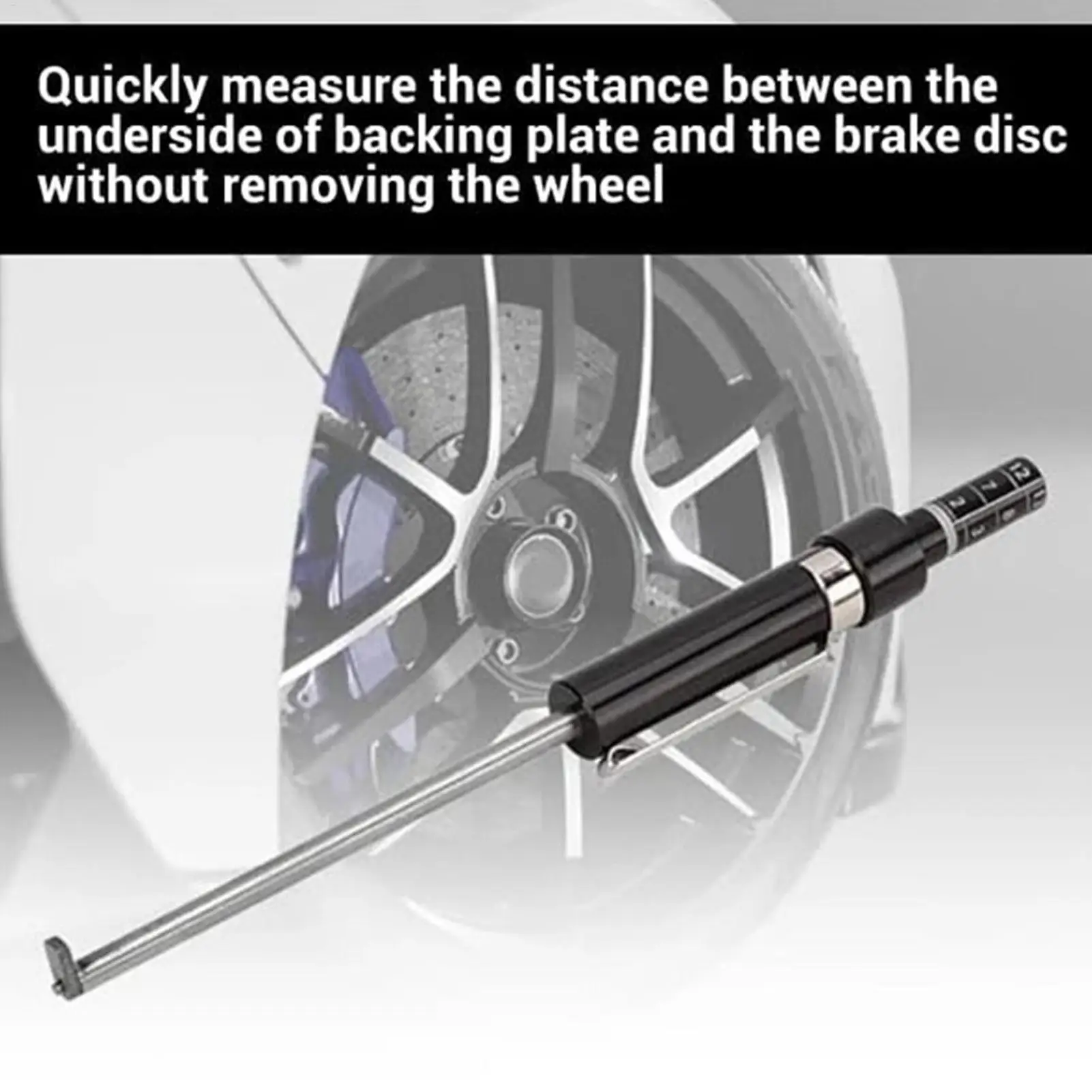 

Brake Pad Thickness Gauge 1.5 mm-11 mm Measuring with Scale Brake Pad Gauge Tool for Internal External Inspection Automotive