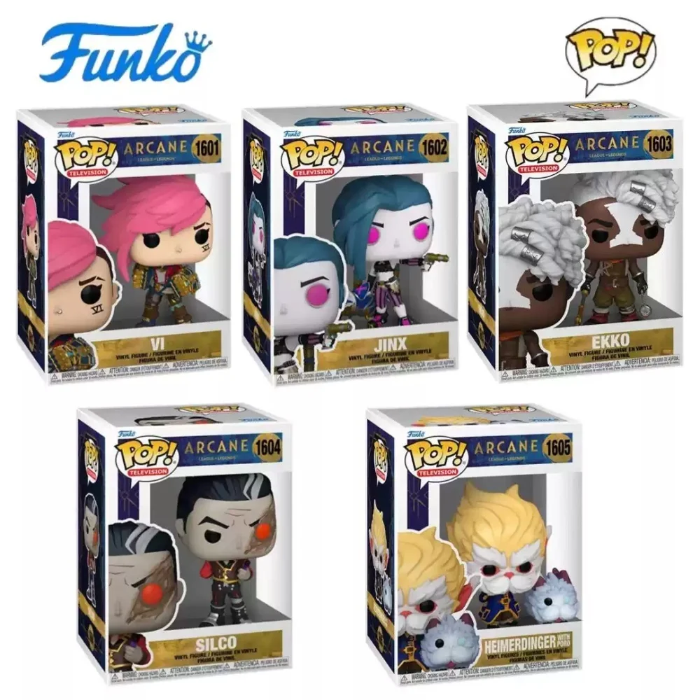 Funko POP League of Legends: Battle of Two Cities, Jinx, Weix, Caitlin, Victor's Handmade Desktop Ornament, Birthday Gift