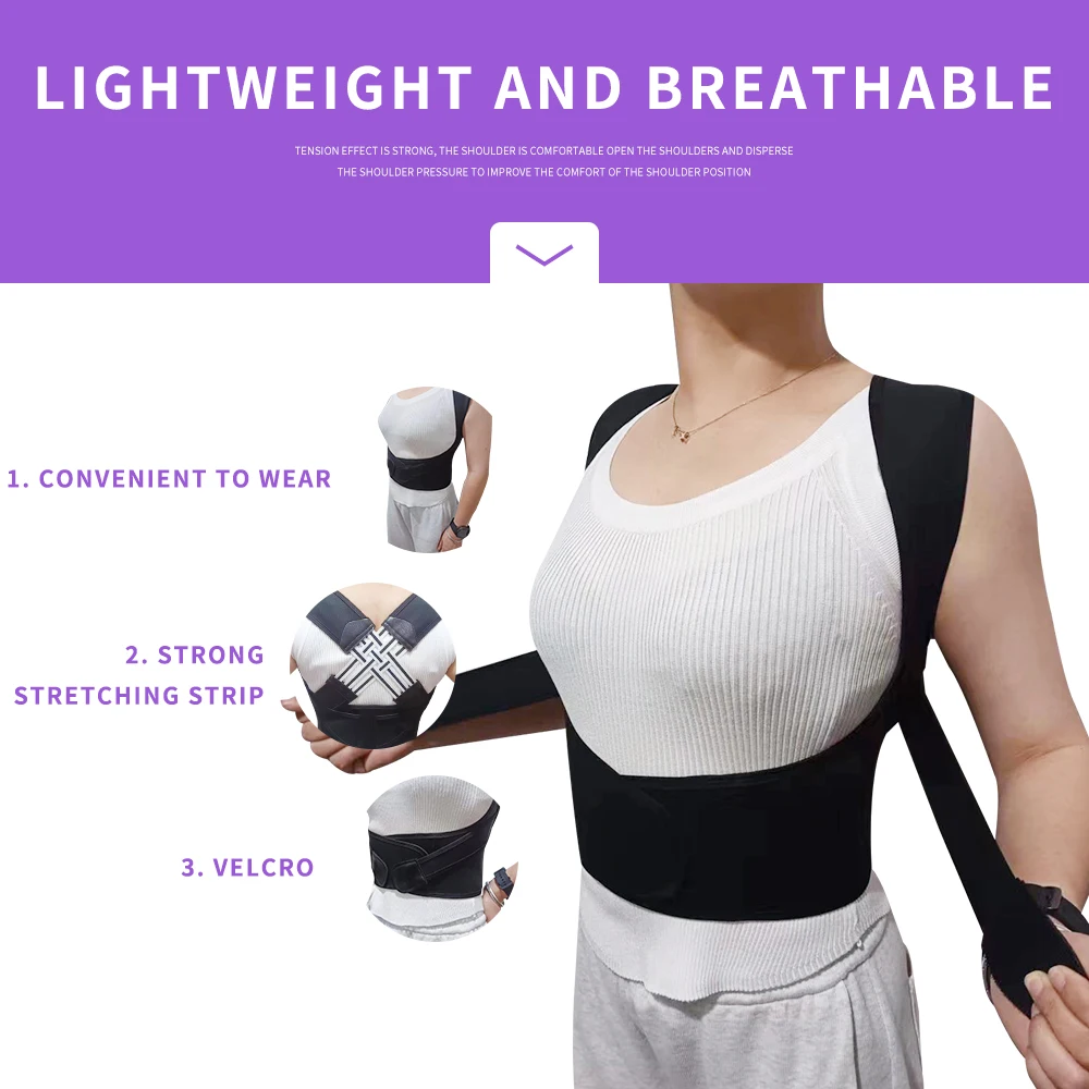 New Back Brace Posture Corrector for Women Men Back Lumbar Support Shoulder Posture Support for Improve Posture Back Pain Relief