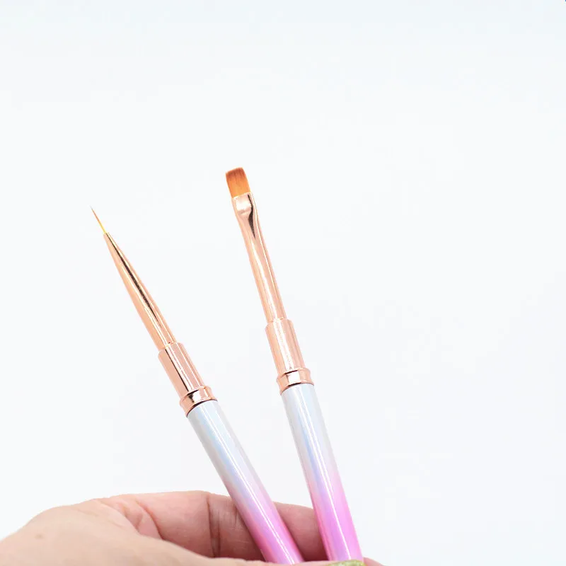 แปรงเพ้นท์เล็บไล่สี 1/8 ชิ้น สำหรับทำเล็บมือ ใช้ในร้านทำเล็บมืออาชีพ สำหรับเพ้นท์ลาย เจลยูวี และต่อเล็บ