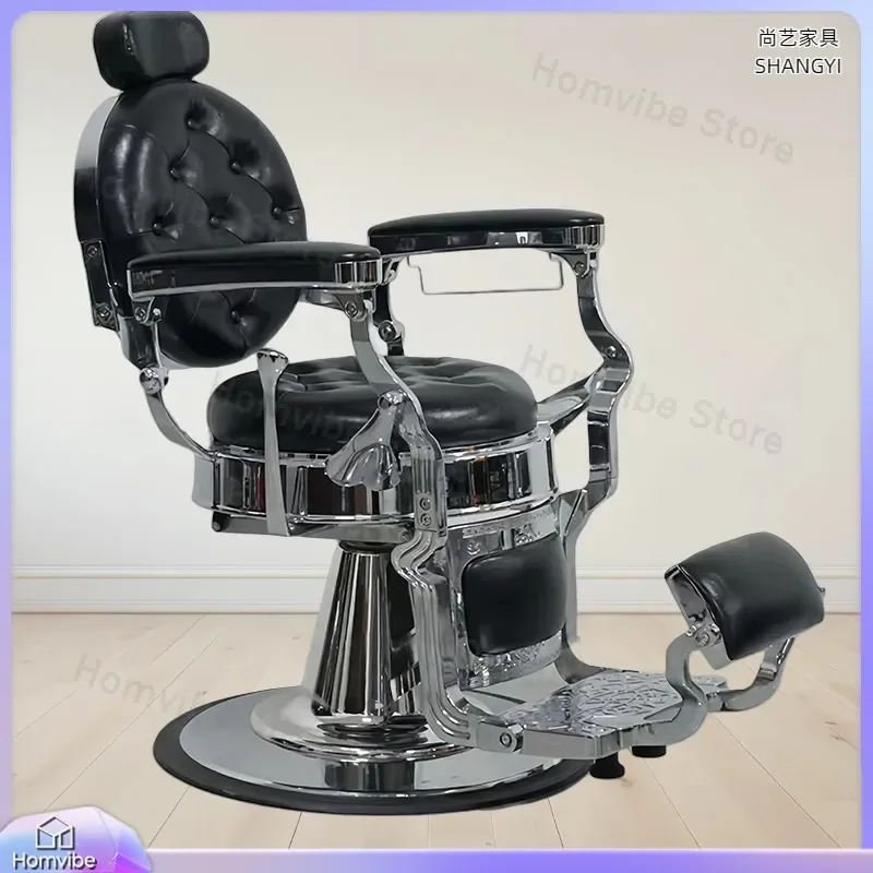 for Men Barber Shop Chair Reclining Retro Oil Head Shaving Large Chair Hair Salon Special Hairdressing Chair