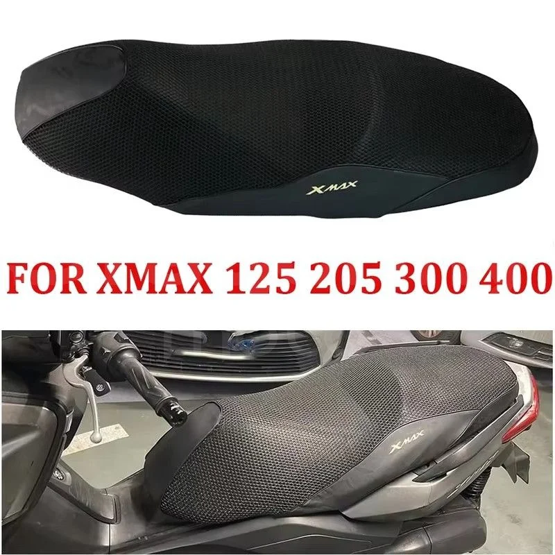 

Для YAMAHA X-MAX XMAX300 XMAX 300 125 250 400 аксессуары для мотоциклов сетчатый солнцезащитный дышащий чехол для подушки сиденья тепловой чехол