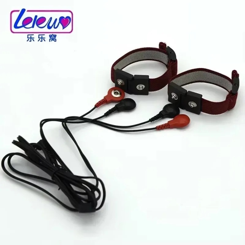 Electric Play Cock Cage Electric Shock Therapy Cock Ring Conductive Penis Ring Penis Extender BDSM Electro Stimulator Sex Toy